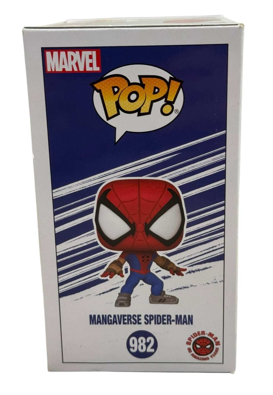 Mangaverse Spider-Man Funko Pop Marvel anime style vinyl figure box front view