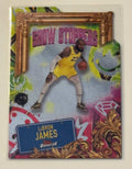LeBron James 2024 Topps Finest Show Stoppers basketball card in Lakers uniform with vibrant graffiti design