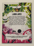 LeBron James 2024 Topps Finest Show Stoppers NBA Lakers collectible card back with graffiti design