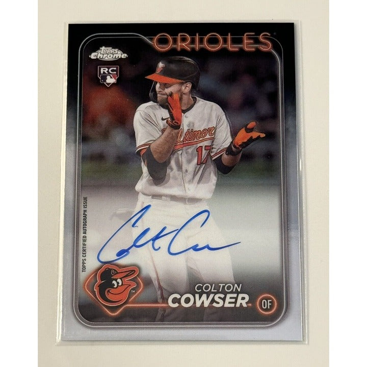Colton Cowser RC On Card Auto - 2024 Topps Chrome #RA-CC Refractor - MLB Orioles