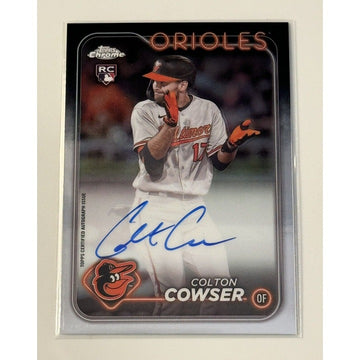 Colton Cowser RC On Card Auto - 2024 Topps Chrome #RA-CC Refractor - MLB Orioles