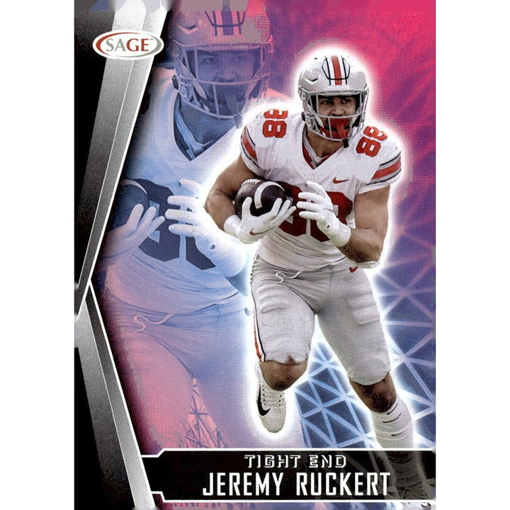 2022 SAGE High Series Football Card  #143 Jeremy Ruckert RC Silver - NFL NY JETS