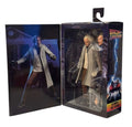 Back to the Future Doc Brown 7 inch NECA collectible figure with interchangeable parts and display packaging