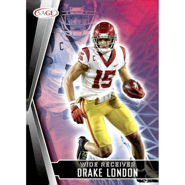 2022 SAGE High Series Football Card  #158 Drake London RC Gold - NFL ATL Falcons