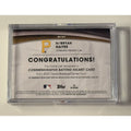 Ke'Bryan Hayes 2022 Topps Pittsburgh Pirates commemorative batting helmet relic baseball card back view