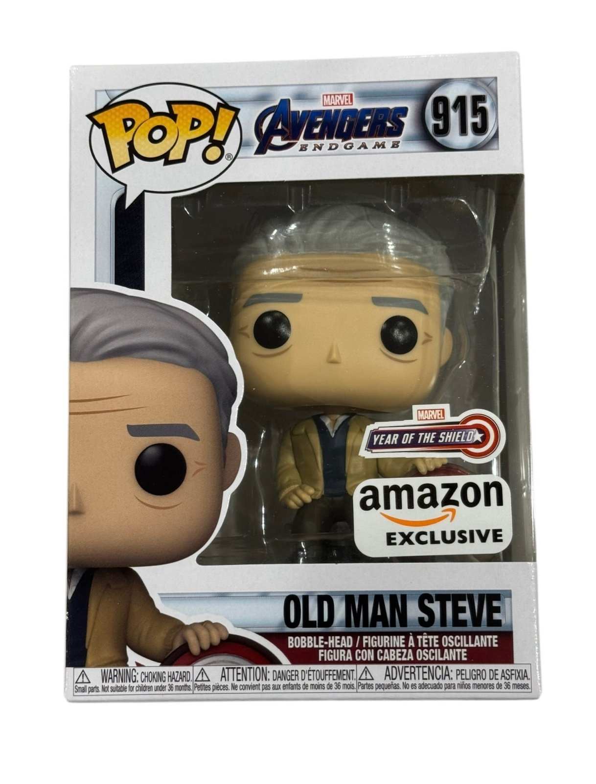 Funko Pop Marvel Avengers Endgame Old Man Steve Rogers Amazon Exclusive collectible figure