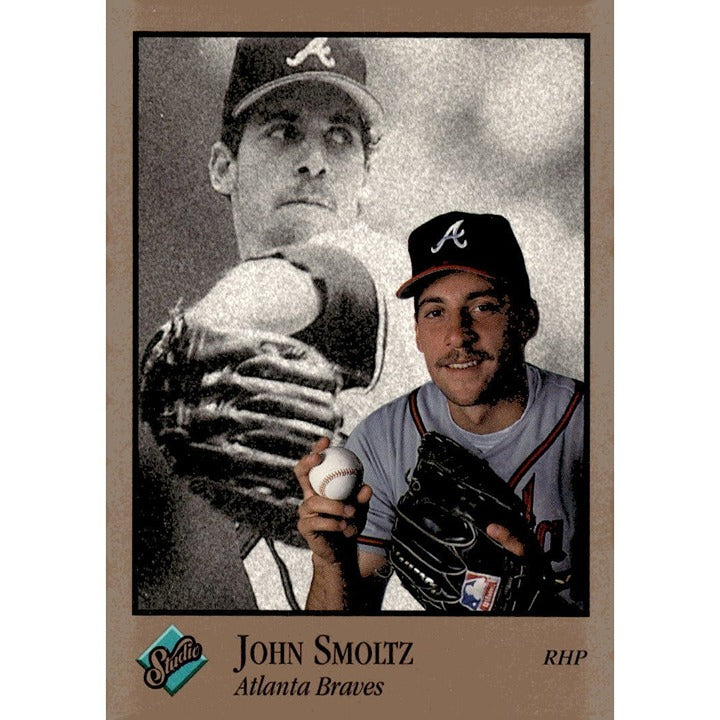 1992 Leaf Studio John Smoltz MLB Atlanta Braves Baseball Card 10 - Hall Of Fame*