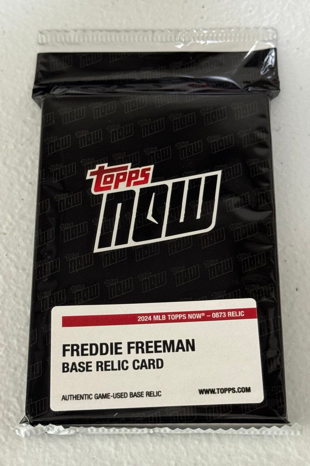 Sealed Freddie Freeman Topps Now World Series Base Relic Card #873 limited edition