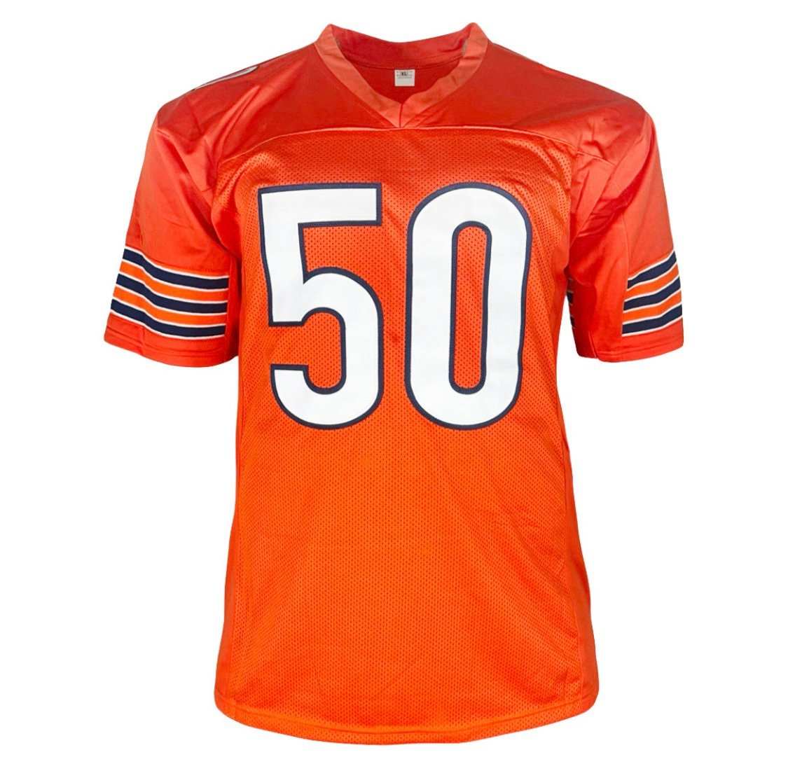 Mike Singletary signed Chicago Bears orange football jersey with number 50 and HOF 98 inscription