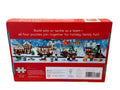 Sealed LEGO Christmas Train Puzzle 4 pack with festive winter train scene and classic LEGO characters on red box