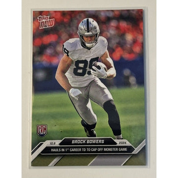 Brock Bowers RC 2024 Topps Now ROOKIE CARD SP Las Vegas Raiders Uniform #7 MINT!