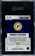 INSTANT PANINI PANINI INSTANT 629 BENNEDICT MATHURIN NBA FINALS AUTOGRAPHED JAGUAR 7/10 SGA 10