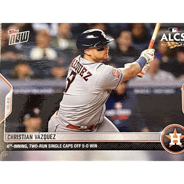 Christian Vazquez* - 2022 MLB TOPPS NOW Card #1122 Astros ALCS Baseball PLAYOFFS