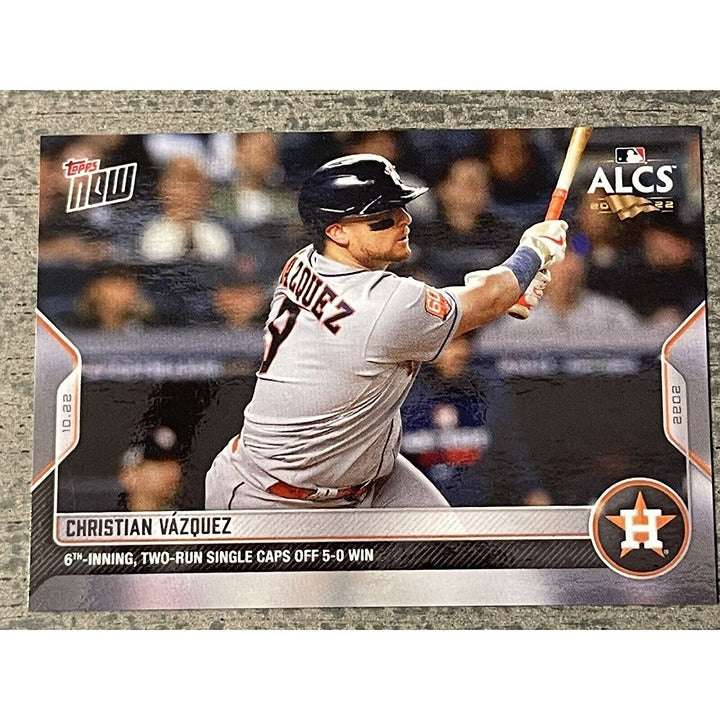 Christian Vazquez 2022 MLB Topps Now Astros ALCS baseball card