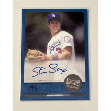 Steve Sax Auto 2019 Topps Archives Snapshots MLB Dodgers signed trading card