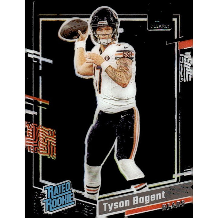 Tyson Bagent - 2023 Donruss CLEAR Series - NFL Chicago Bears Football Card  #100