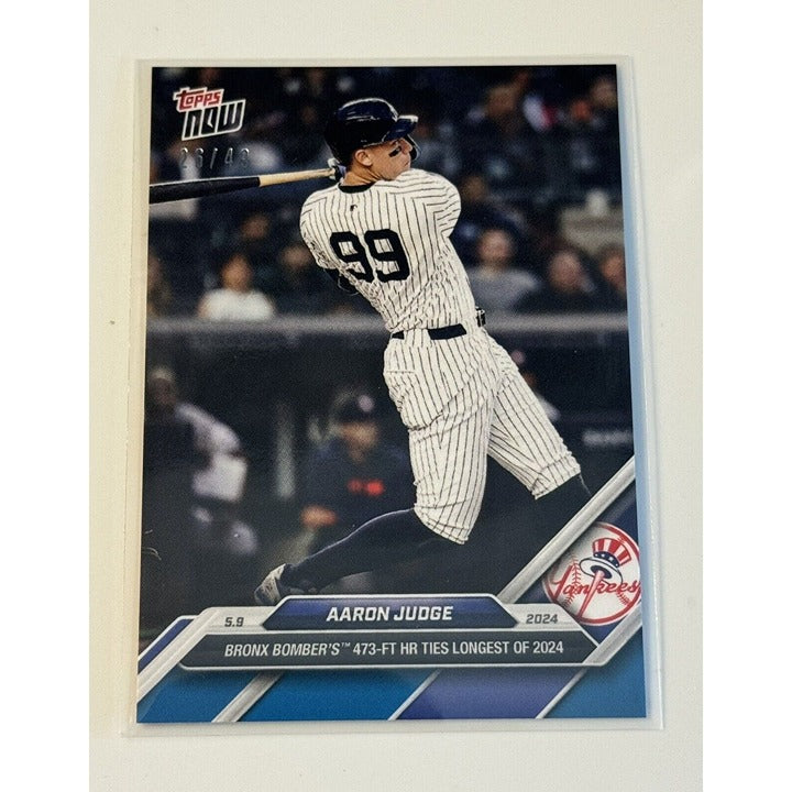 All Rise! 26/49 Aaron Judge MONSTER HR 2024 MLB TOPPS NOW NY Yankees 172 In Hand