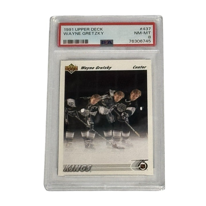 1991 Upper Deck French Wayne Gretzky #437 Los Angeles Kings PSA 9 hockey card