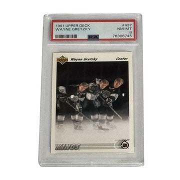 1991 Upper Deck French Wayne Gretzky #437 Los Angeles Kings PSA 9 hockey card