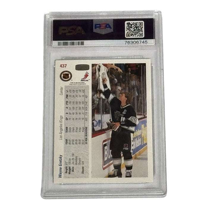 1991 Upper Deck French Wayne Gretzky PSA 9 Los Angeles Kings hockey card