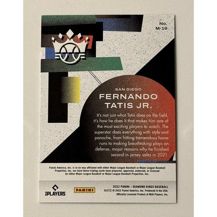 Fernando Tatis Jr. 2022 Panini Diamond Kings Baseball Maestros trading card MLB Padres