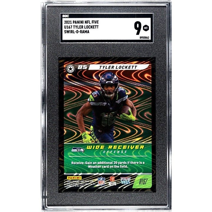 2021 Panini NFL Five Tyler Lockett NFL Seattle Seahawks Swirl-o-Rama #U167 SGC 9