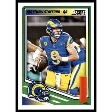 2025 NFL SCORE Panini Football Card Matthew Stafford* - LA Rams 196 - Near Mint!