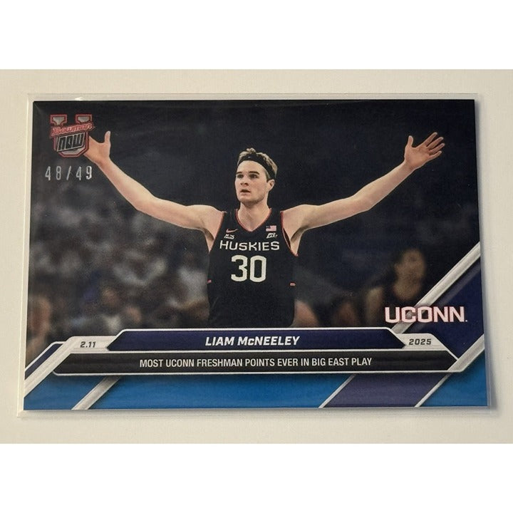 48/49* Liam McNeeley RC - 2024-25 Bowman U NOW® - NCAA UCONN Basketball Card #64