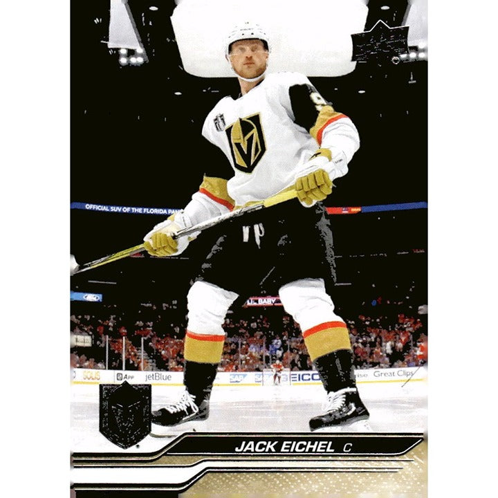 Jack Eichel 2023-24 Upper Deck Series 2 NHL hockey card #430 Vegas Golden Knights player.