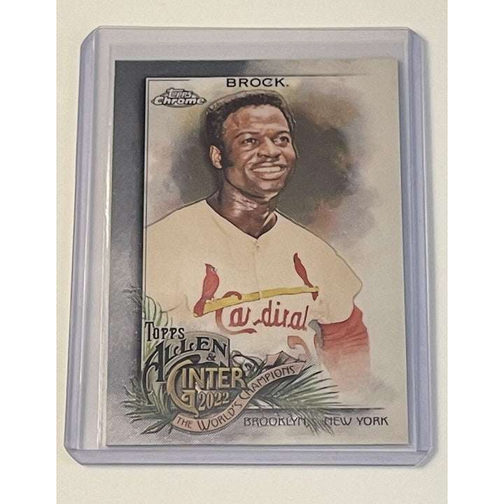 2022 Topps Allen & GInter Lou Brock baseball card #107 St. Louis Cardinals HOF player