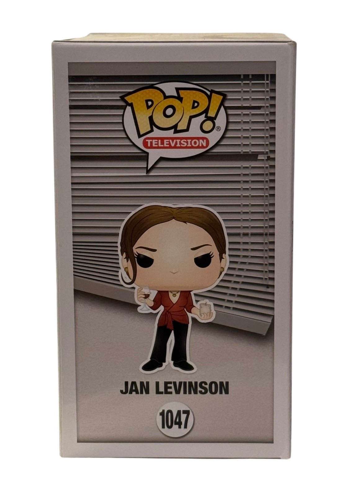 Funko Pop The Office Jan Levinson vinyl figure with glass and candle in collectible box