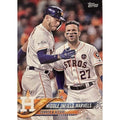 Topps 2018 Middle Infield Marvels Correa and Altuve Astros baseball card