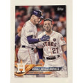Topps 2018 Middle Infield Marvels Correa and Altuve baseball card Astros mint