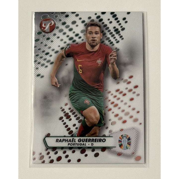 TOPPS PRISTINE UEFA Raphael Guerreiro Portugal football trading card with refractor design