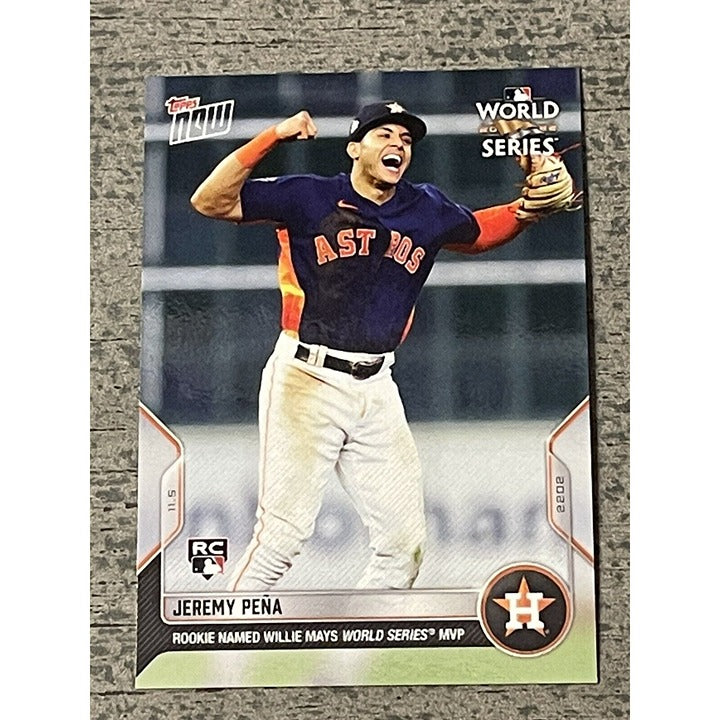 Jeremy Pena 2022 TOPPS NOW World Series MVP Rookie Card Houston Astros