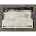 Jeremy Pena 2022 TOPPS NOW World Series MVP Rookie Card Houston Astros back view