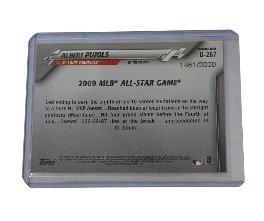 Albert Pujols Topps Update 1461 of 2020 Albert Pujols 2009 MLB All Star Game 2020 Topps Update U-267