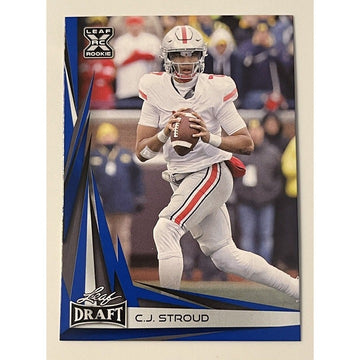 C.J. Stroud 2023 Leaf Football #B2-8 Red SP Special Edition NCAA Rookie Card NFL