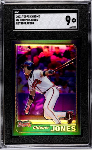 RARE! ONLY 500 MADE LOW POP Chipper Jones RETROFRACTOR MLB
Braves SGC 9 NEW SLAB