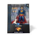 DC Multiverse Superman and Krypto Deluxe Theatrical Edition action figure set with interchangeable heads and hands in collector packaging