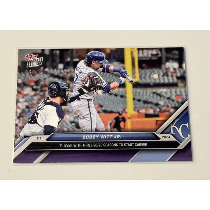 06/25* Bobby Witt Jr. With 1st 3 20/20 Seasons MLB KC Royals 2024 Topps Now #502