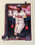 OVERSIZED Ozzie Albies Topps Jumbo Card stadium giveaway for MLB Braves showing player in action