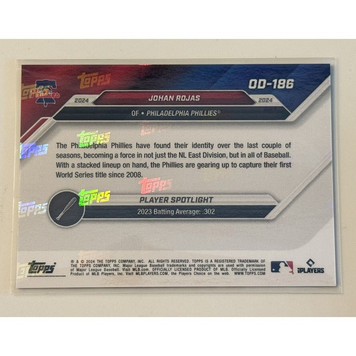 2024 Phillies Team SET of 11 MLB Topps Now limited edition trading cards including Johan Rojas 50/99 rookie card
