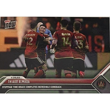 2023 Topps Now MLS Thiago Almada* Card 4 SAN JOSE EARTHQUAKES COMPLETES COMEBACK