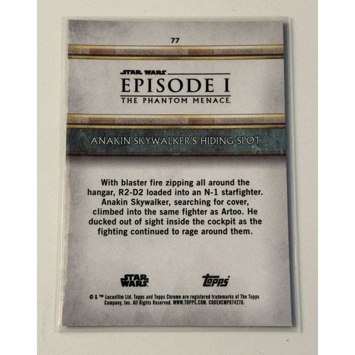 2024 Topps Chrome Sapphire Star Wars Episode 1 Blue R2-D2 trading card