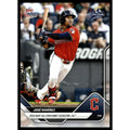 Jose Ramirez 2025 MLB All-Star Game baseball card in batting pose with Cleveland uniform
