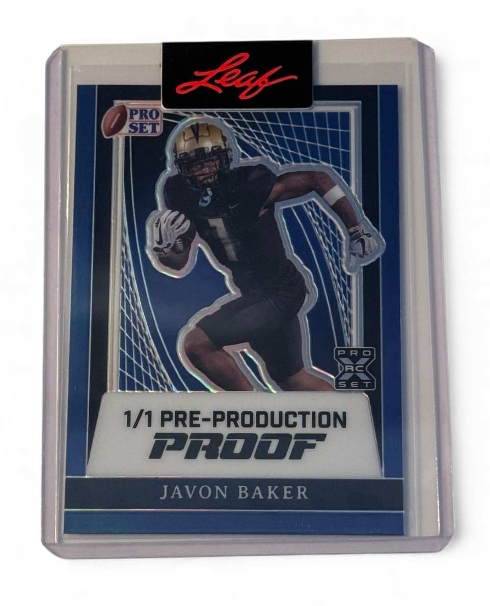 SEALED Javon Baker Leaf Pro Set 1/1 Pre-Production Proof NFL Eagles Rookie Card