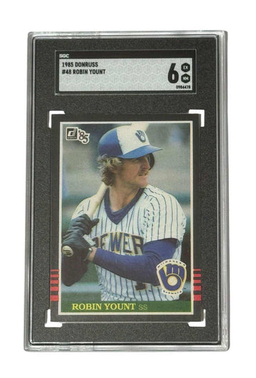 1985 Robin Yount Donruss #48 MLB card graded SGC 6 Milwaukee Brewers vintage collectible