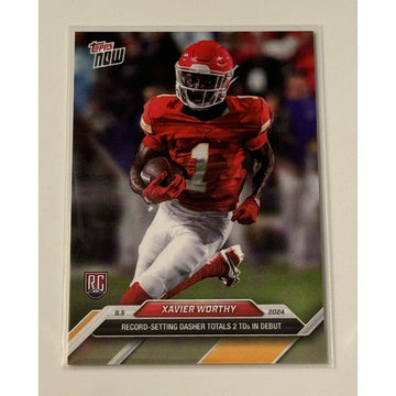 Xavier Worthy RC* Debut NFL Kansas City Chiefs - 2024 TOPPS NOW Football Card 1*