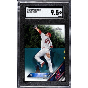 2016 Topps Chrome Mike Trout #1 Los Angeles Angels Iconic Baseball Card SGC 9.5*